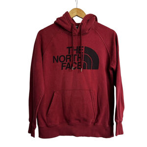 The North Face Hoodie Women’s Small Red Half Dome Pullover Graphic Logo